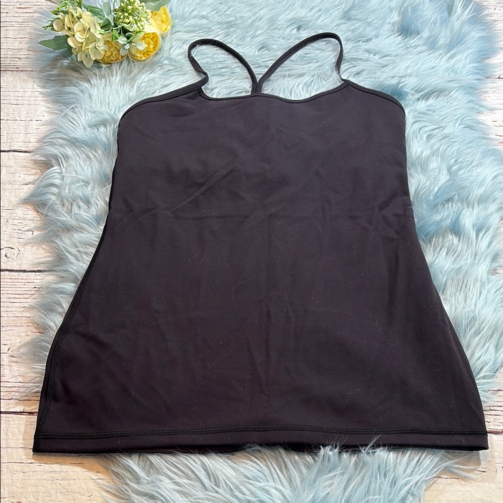 Lululemon Power Y Black Tank Top sz 8